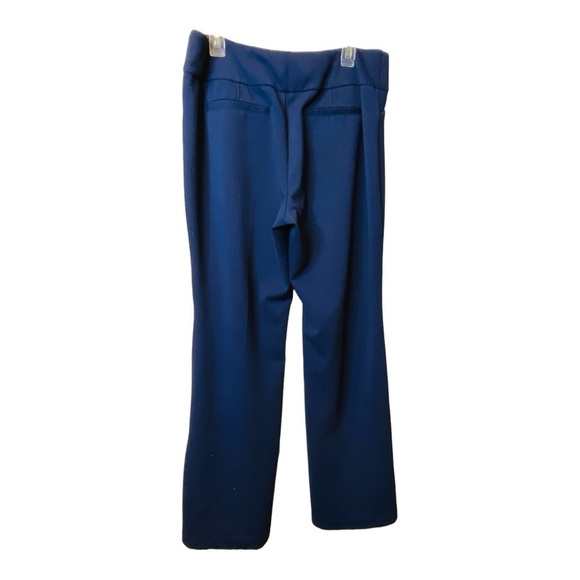 New York & Company XL Stretch Textured Navy Women’s Pants - Picture 2 of 4